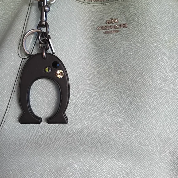 Coach Light Blue Leather Tote - Picture 6 of 16